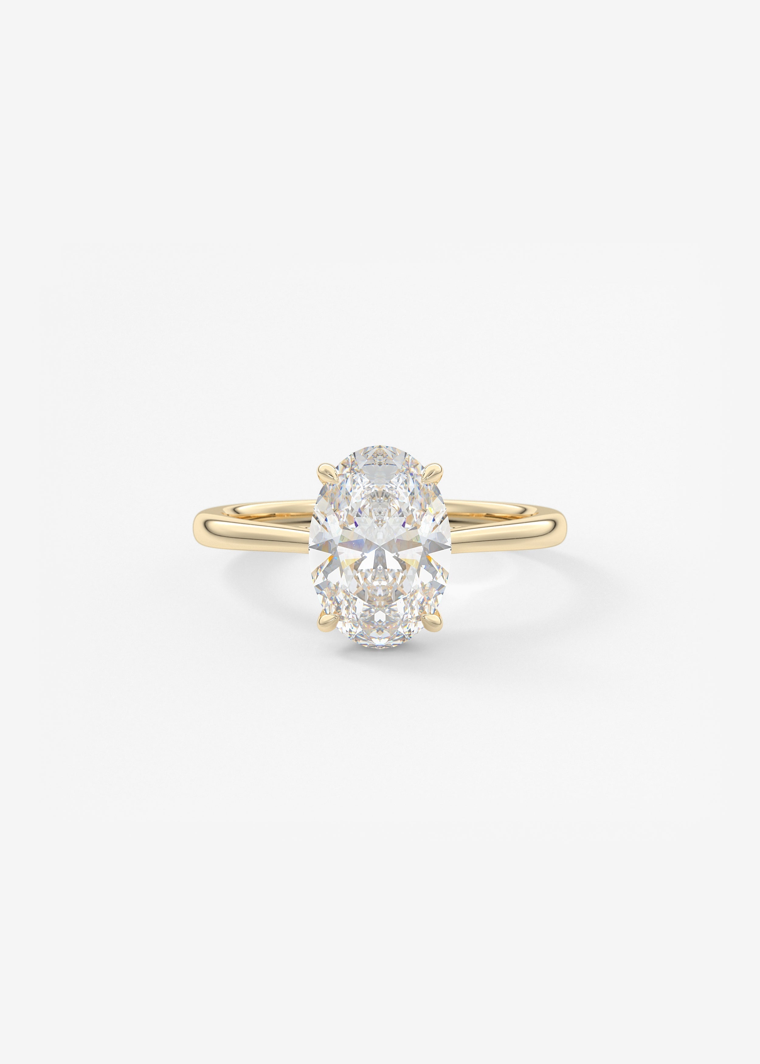 Oval Solitaire With Raised Basket Gallery Lab Grown Diamond Engagement Ring